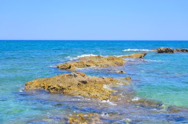 Cretan sahil deniz buzlu.