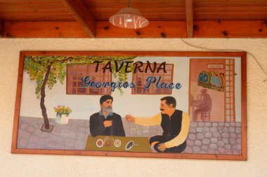 Taverna Vintage reklam işareti.