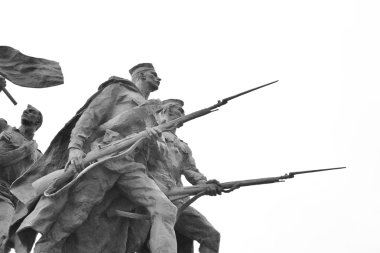 Leningrad kahramanca savunucuları parçası anıt.
