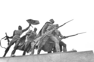 Leningrad kahramanca savunucuları parçası anıt.
