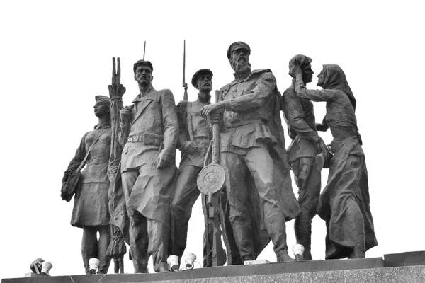 Leningrad kahramanca savunucuları parçası anıt. — Stok fotoğraf