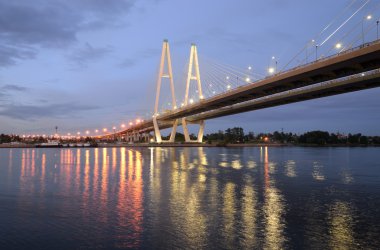 Kablo köprü ve Neva nehri kaldı..
