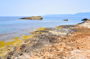 Cretan sahil deniz buzlu.