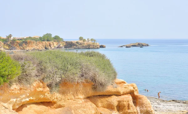 Stenar på kusten av kretensiska havet. — Stockfoto