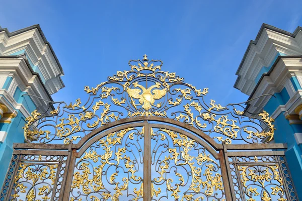 Fragment of Catherine palace fence in Tsarskoye Selo. — Stock Photo, Image