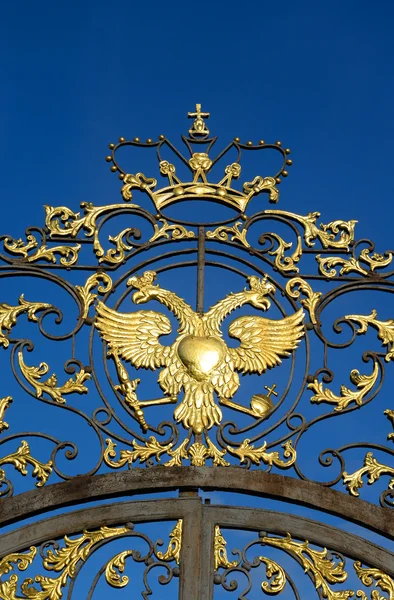 Fragmento da cerca do palácio de Catarina em Tsarskoye Selo . — Fotografia de Stock