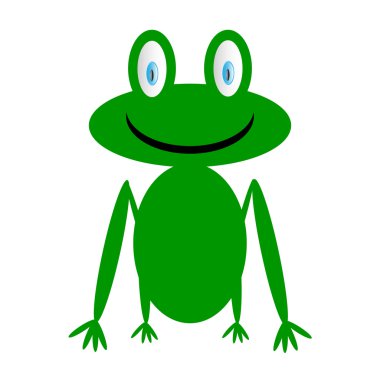 Beyaz simgesine kurbağa.