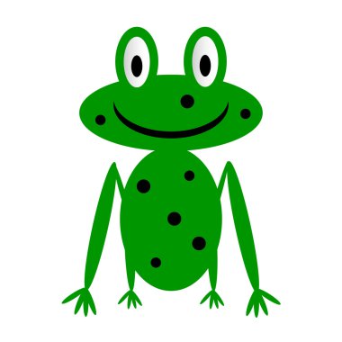 Beyaz simgesine kurbağa.