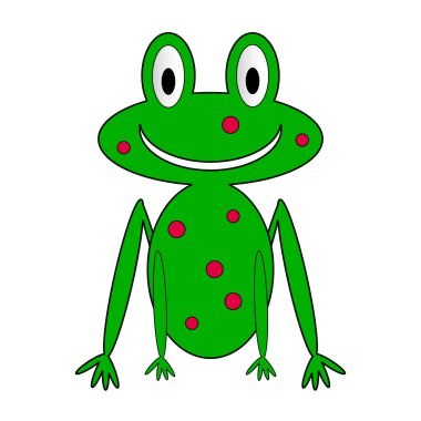 Beyaz simgesine kurbağa.