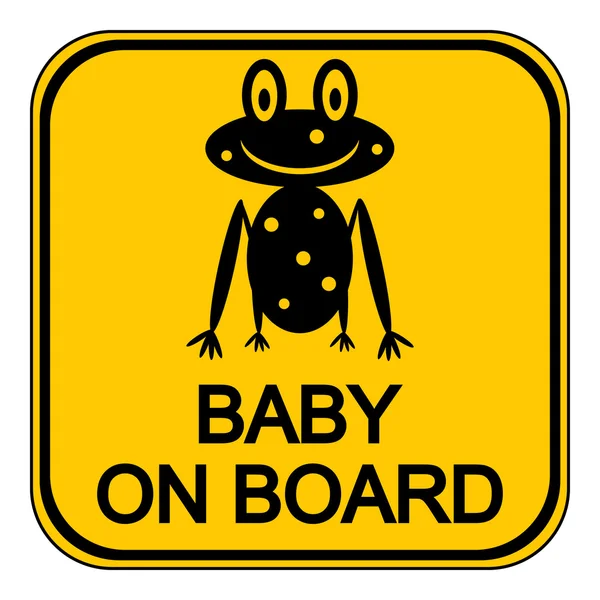 Baby on board işareti. — Stok Vektör