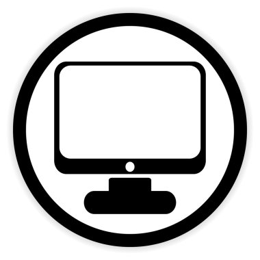 Beyaz bilgisayar düğmesini.