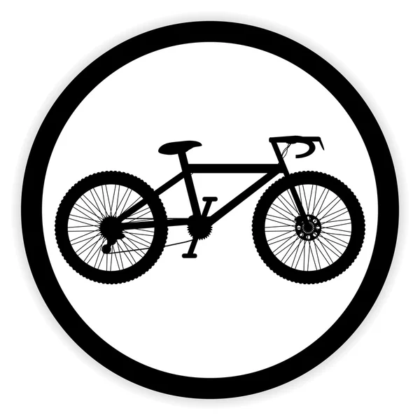 Botón de bicicleta en blanco . — Vector de stock