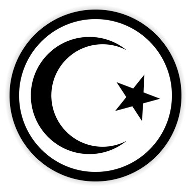 yıldız ve hilal düğmesi.