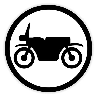 Beyaz motosiklet düğmesini.