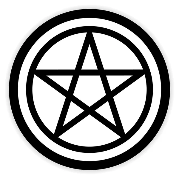 Pentagram knop op wit. — Stockvector