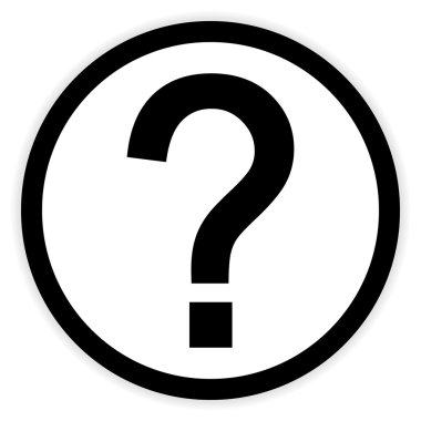 Beyaz soru düğmesini.