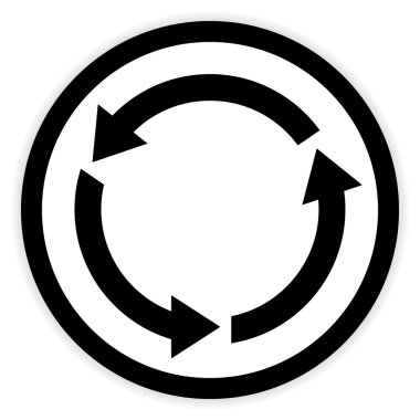 oklar daire düğmesi.