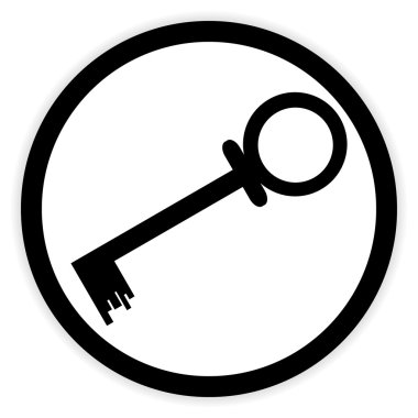 Beyaz üstünde anahtar düğme.