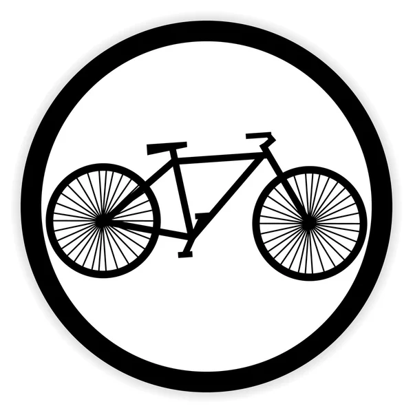 Botão de bicicleta em branco . — Vetor de Stock