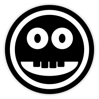 gülümsemek yüz daire düğmesi.