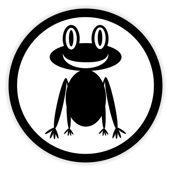 Froschknopf auf weiß. — Stockvektor