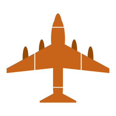 Uçak sembol simge beyaz.