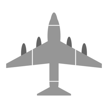 Uçak sembol simge beyaz.