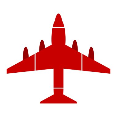 Uçak sembol simge beyaz.