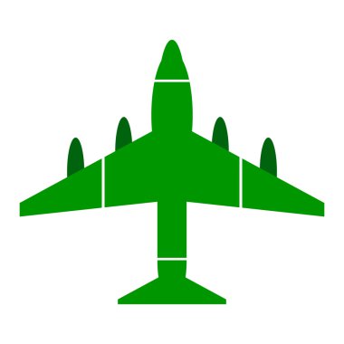 Uçak sembol simge beyaz.