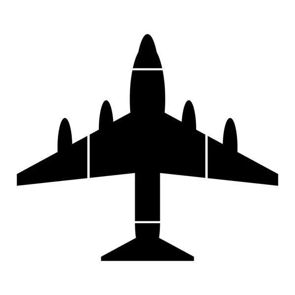 Airplane symbol icon on white. — Stock Vector