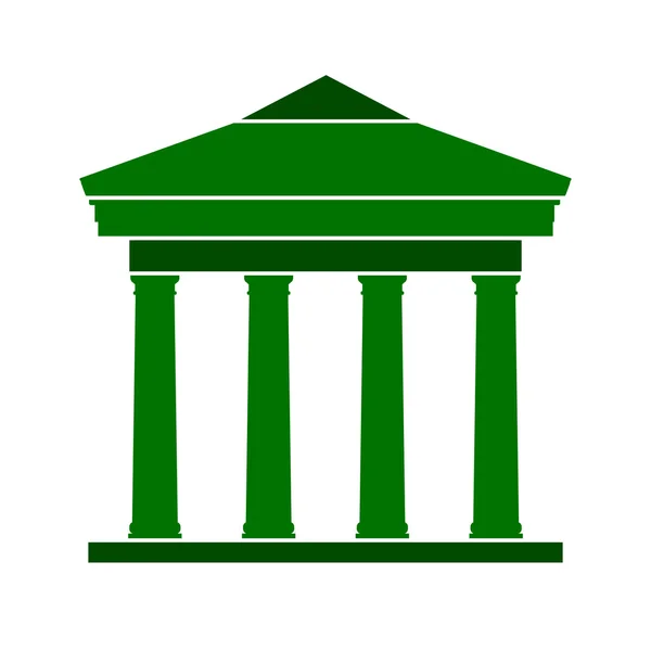 Banka symbol ikonu na bílém. — Stockový vektor
