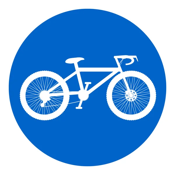 Bike button on white. — Stock Vector