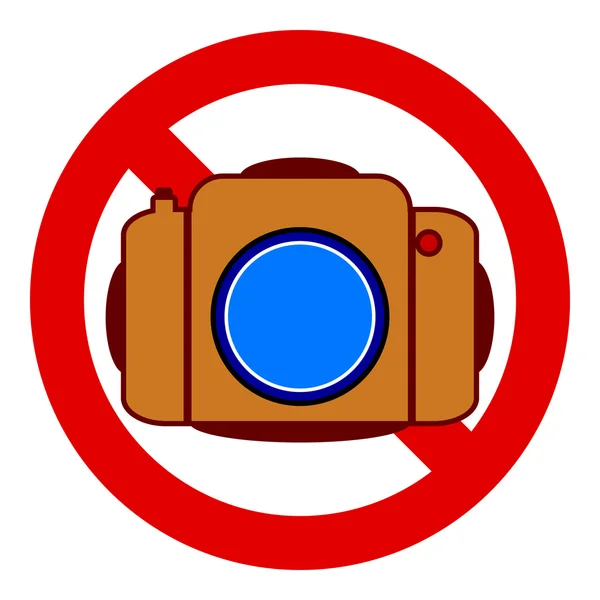 No camera sign on white. — Stock Vector