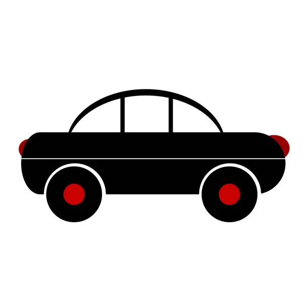 Signo de símbolo del coche en blanco . — Vector de stock