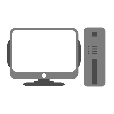 Beyaz bilgisayar simgesi simgesini.