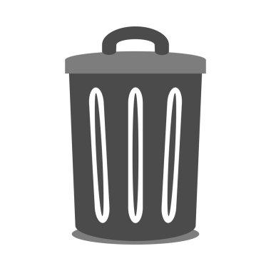 Beyaz çöp sembol simge.