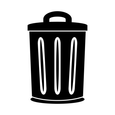 Beyaz çöp sembol simge.