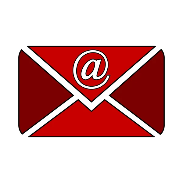 Mail button on white. — Stock Vector