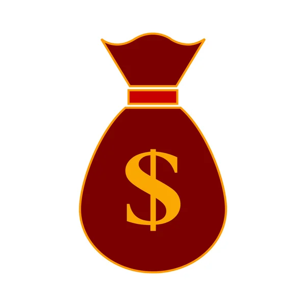 Pengar symbol skylt på vit. — Stock vektor