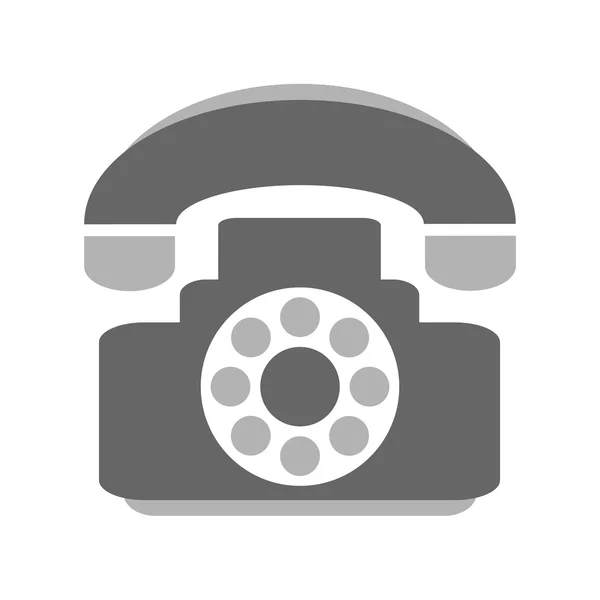 Icono del símbolo del teléfono en blanco . — Vector de stock
