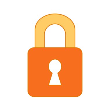 Kilit simgesi simgesi Beyaz.