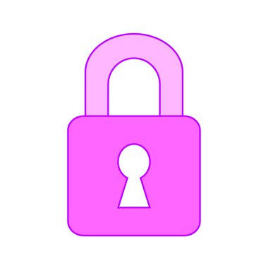 Kilit simgesi simgesi Beyaz.