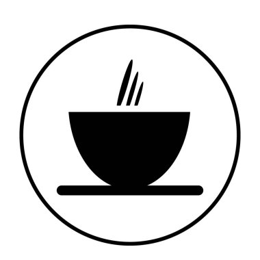 Beyaz arka planda kahve fincanı simgesi. Vektör illüstrasyonu.