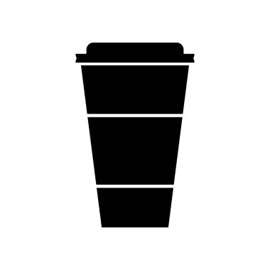 Beyaz arka planda kahve fincanı simgesi. Vektör illüstrasyonu.