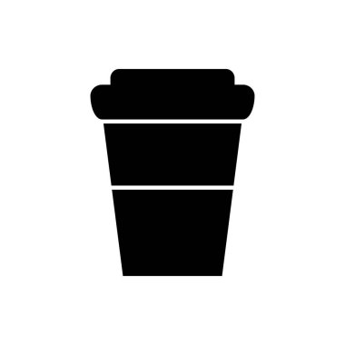 Beyaz arka planda kahve fincanı simgesi. Vektör illüstrasyonu.