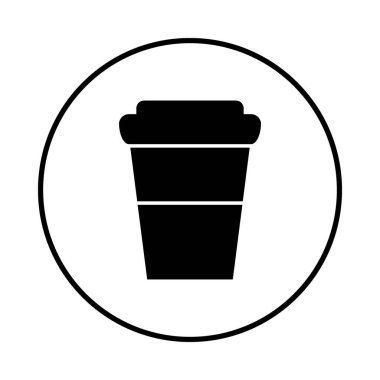 Beyaz arka planda kahve fincanı simgesi. Vektör illüstrasyonu.