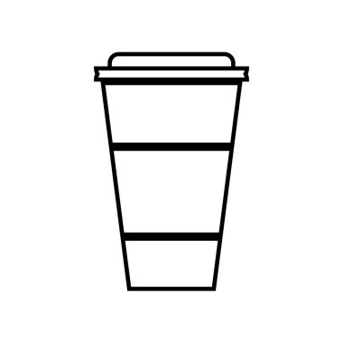 Beyaz arka planda kahve fincanı simgesi. Vektör illüstrasyonu.