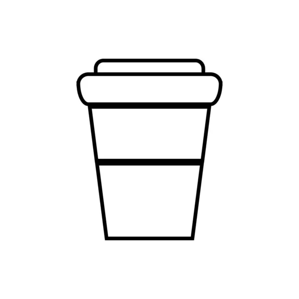 Icône Tasse Café Sur Fond Blanc Illustration Vectorielle — Image vectorielle