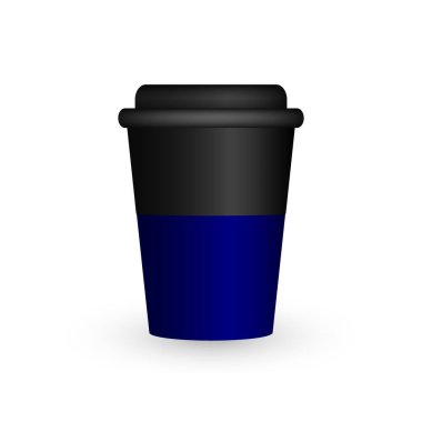 Beyaz arka planda kahve fincanı simgesi. Vektör illüstrasyonu.