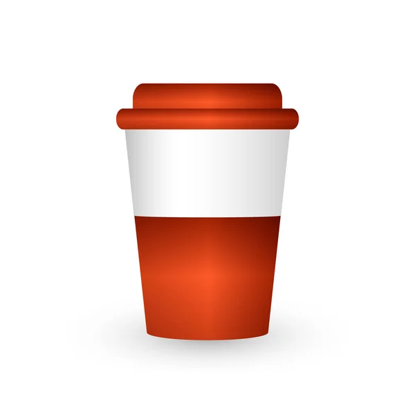 Kávé Csésze Ikon Fehér Háttér Vektorillusztráció — Stock Vector